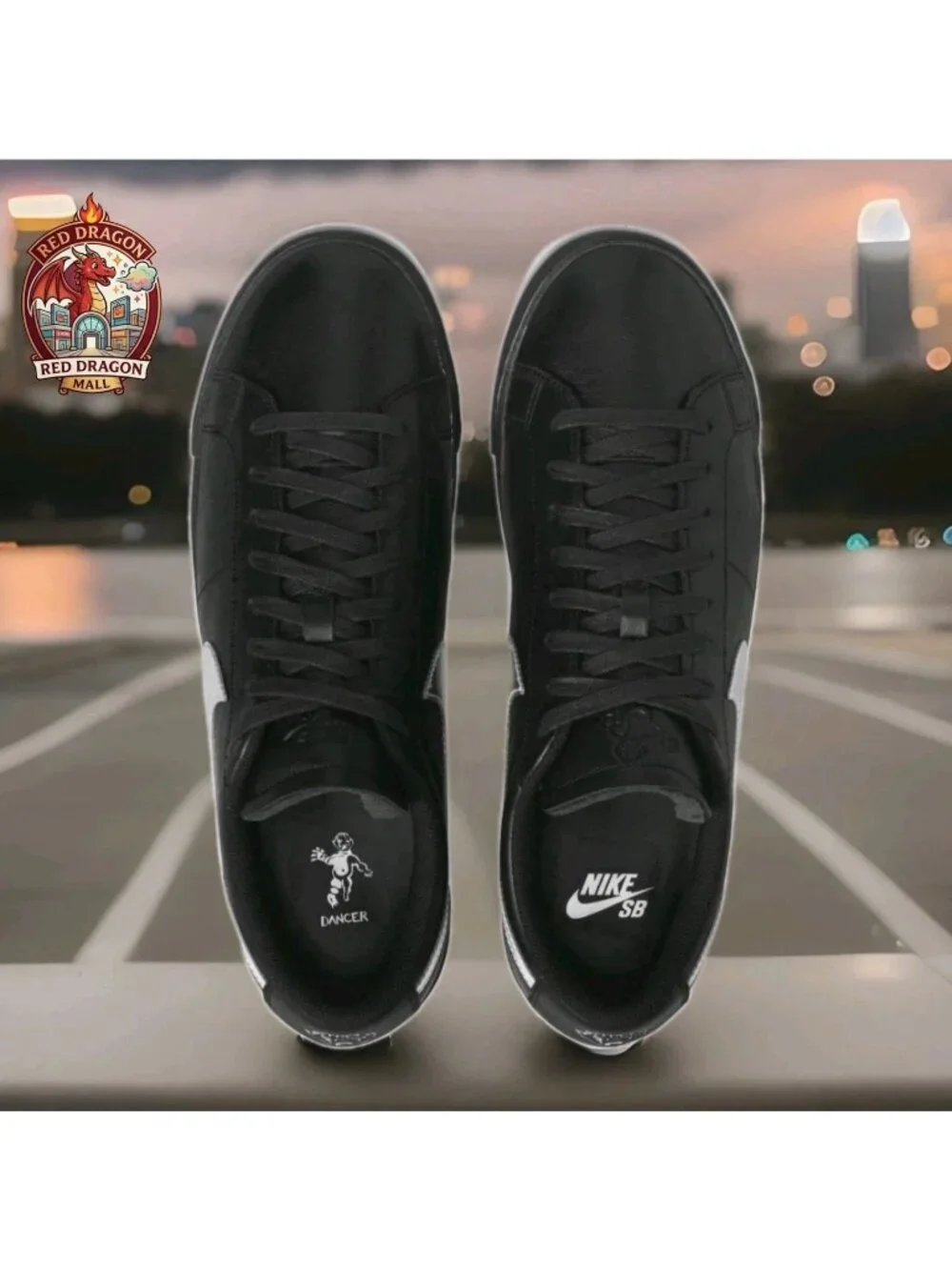 Nike Dancer Skateboards x Zoom Blazer SB Low Black Silver HJ6703-001 - Men's 12